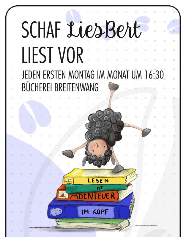Veranstaltungsankündigung: Schaf LiesBert liest vor